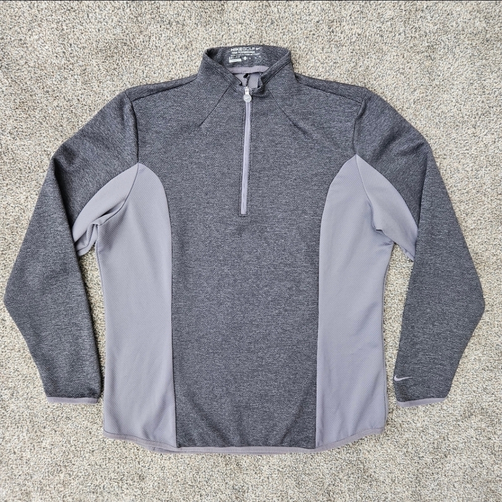 Nike Dri-Fit Golf Tour Performance 1/4 Zip Gray Stretch Pullover Shirt Womens XL